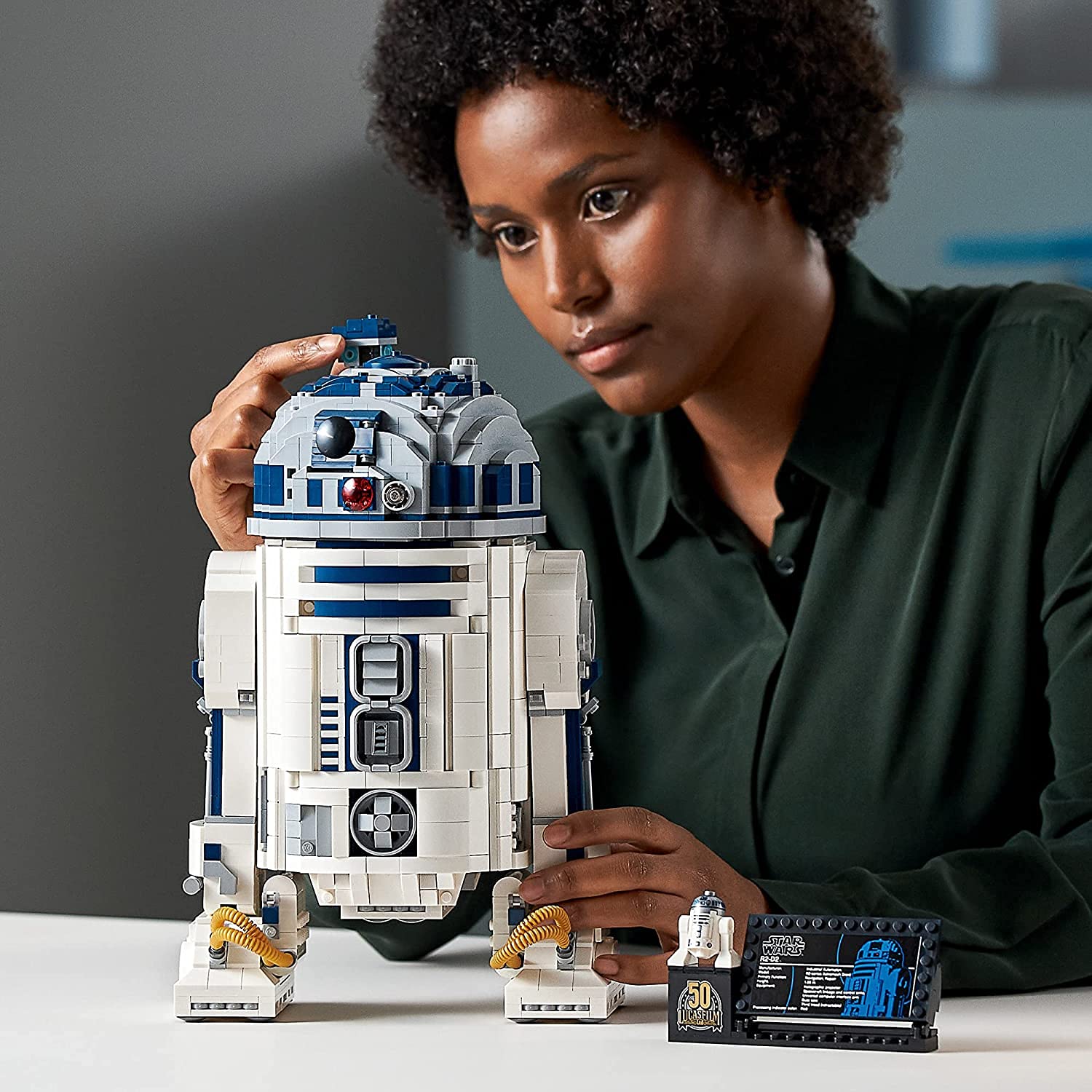 LEGO Star Wars R2-D2 75308 Droid Building Set for Adults, Collectible Display Model with Luke Skywalker’s Lightsaber, Great Birthday for Husbands, Wives, Any Star Wars Fans