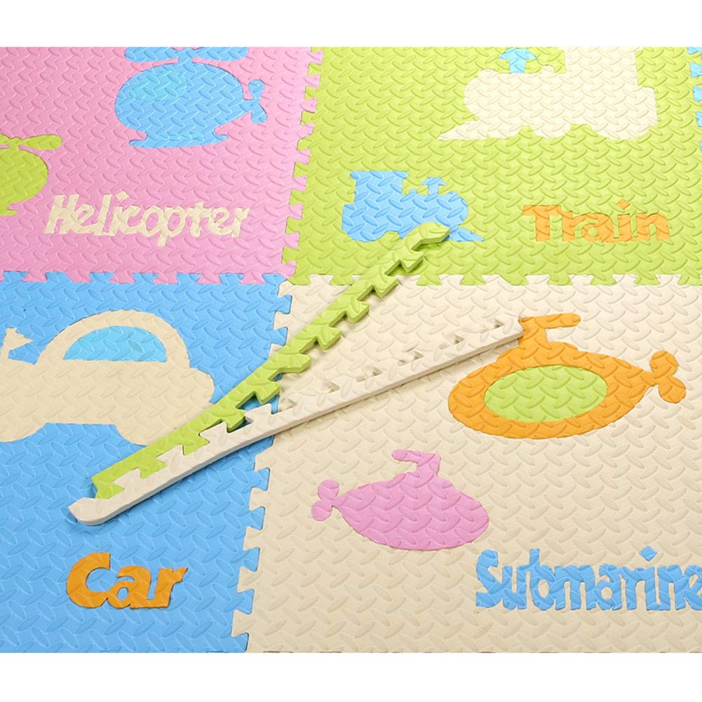 سجادة لعب تعليمية صديقة للبيئة من مادة إي في إيه متشابكة للأطفال للزحف، 10 قطع
