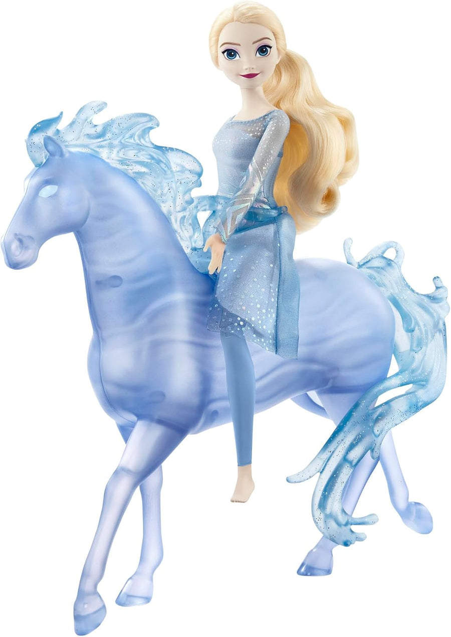 Mattel Frozen Elsa Fashion Doll  And Horse-Shaped Water Nokk - 30cm