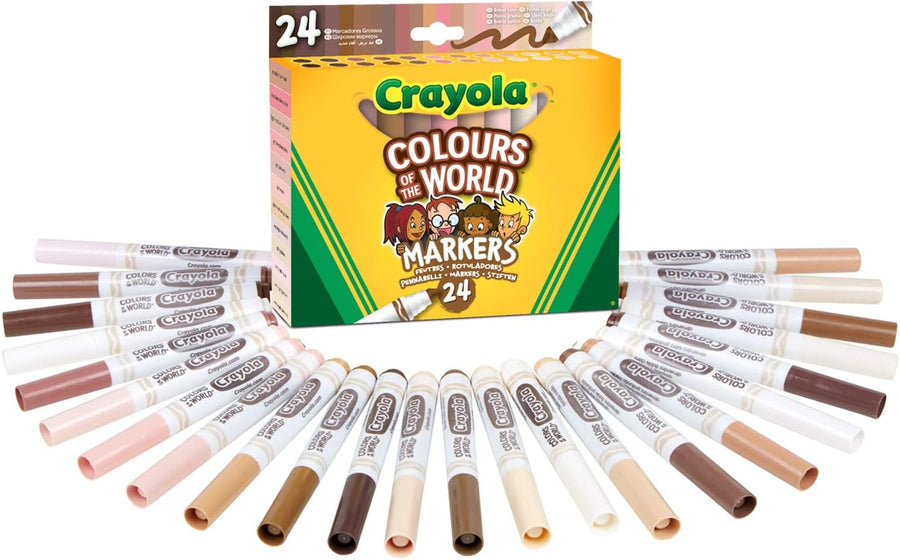CRAYOLA 58-7804 One Size Washable Maxi Tip Markers, Pack of 24