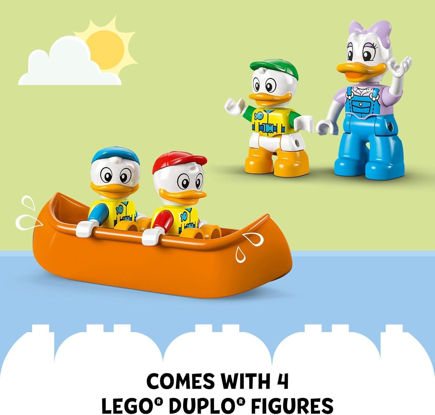 LEGO 10997 DUPLO Disney Mickey and Friends Camping Adventure Toddler Building Toy Set, Features 4 DUPLO Toy Figures: Daisy Duck, Huey, Dewey and Louie to Inspire Creative Role Play