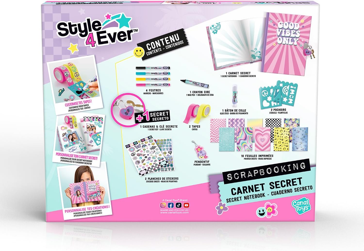 Canal Toys Style for Ever Secret Scrapbook - Good vibes only