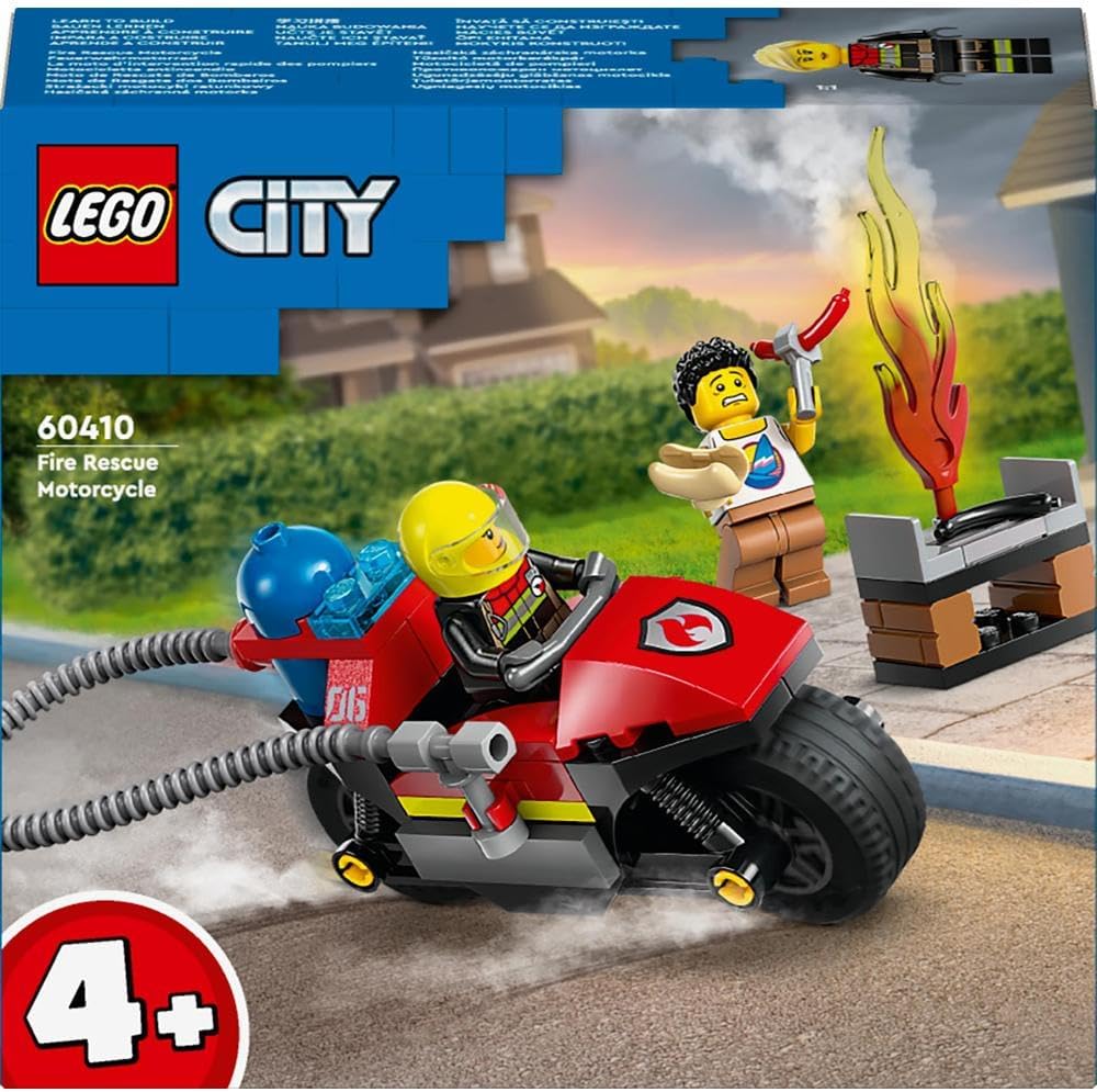 LEGO® 60410 City Fire Rescue Firefighter & Bike Playset for Kids