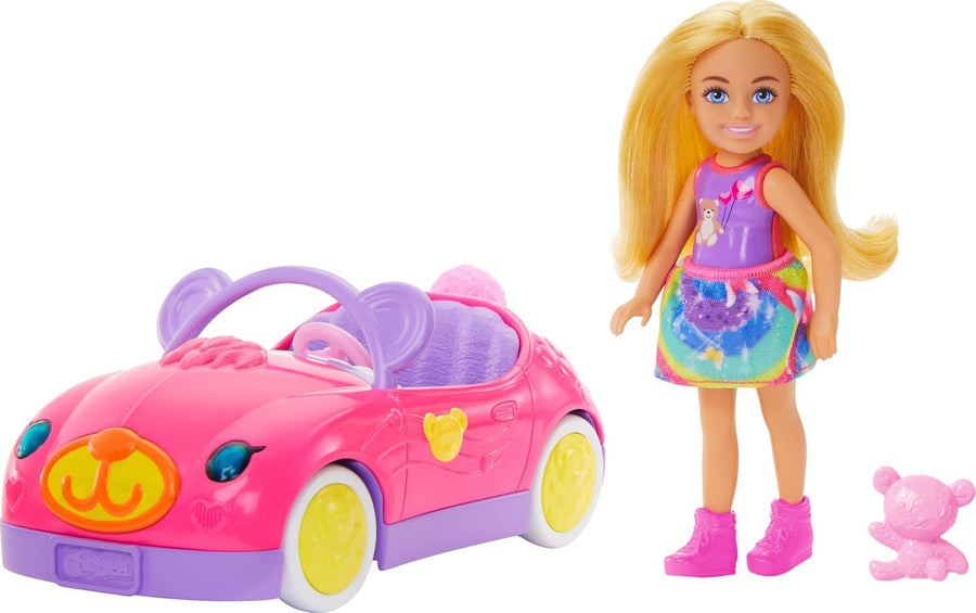 Mattel Barbie Chelsea Vehicle set with Blonde small doll toy