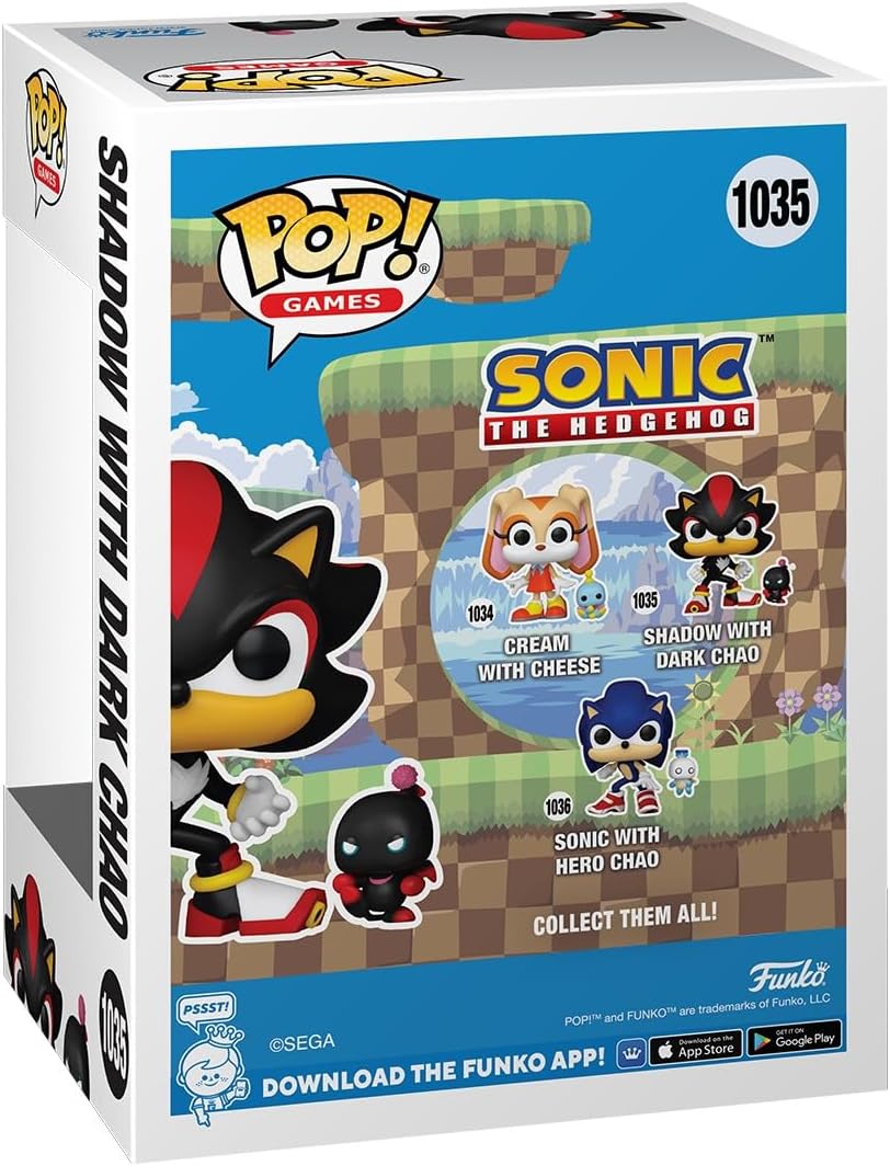 Funko Pop! & Buddy Games: Sonic - Shadow with Dark Chao #1035