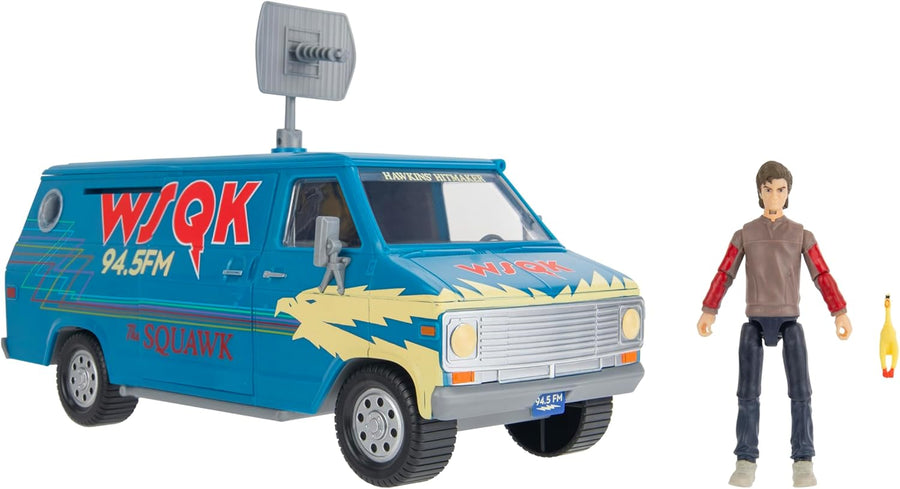 Jazwares Stranger Things The Squawk Van Playset with 4-Inch Steve Harrington Action Figure