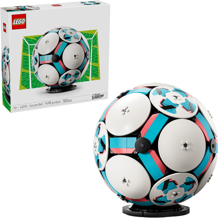 LEGO Editions Soccer Ball - Building Toy for Kids - Collectible Sports Decor for Boys & Girls, Ages 10+ - Includes Micro Stadium - Gift for Father's Day - 43019