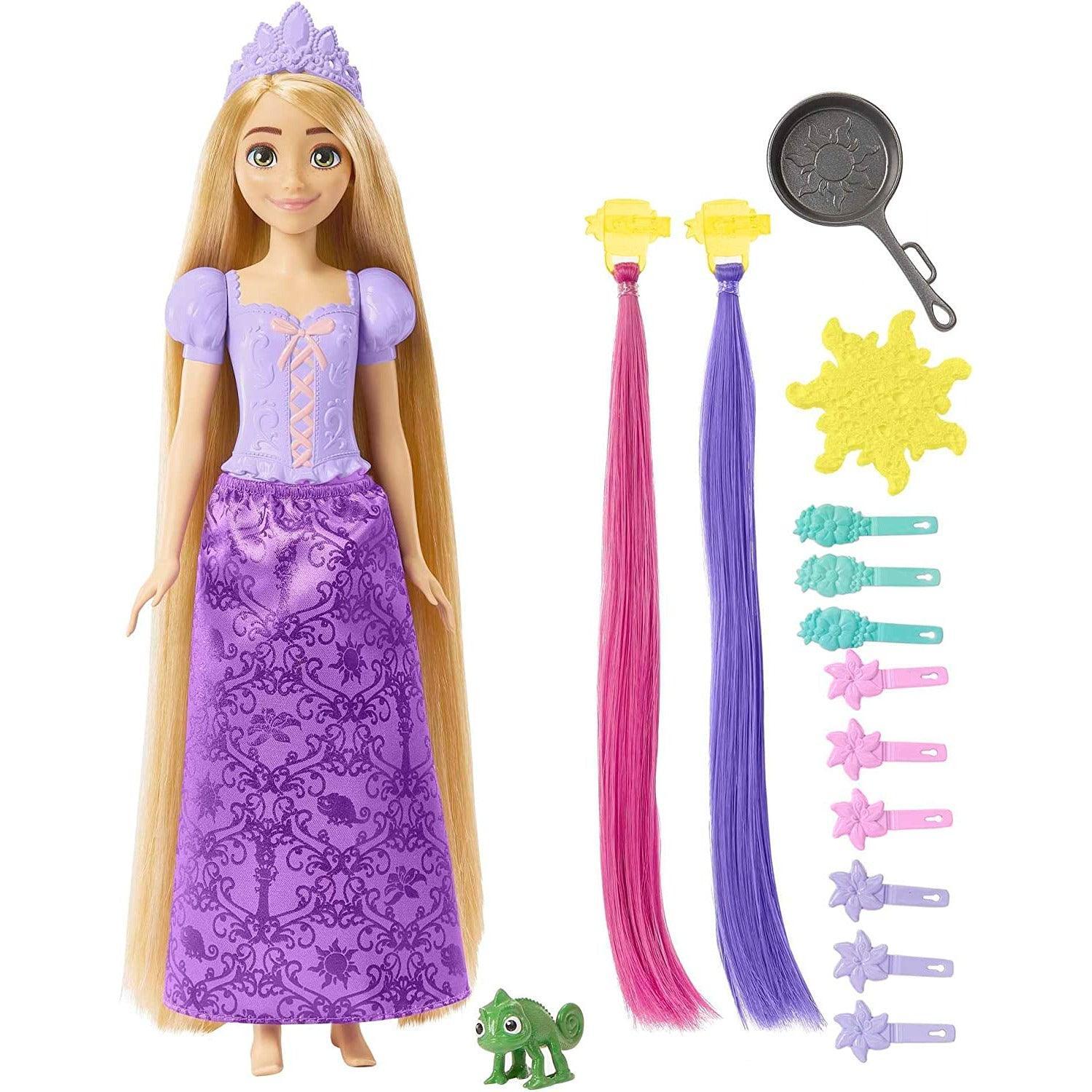 Mattel Disney Princess Rapunzel Fashion Doll with Long Fairy-Tale Hair, 2 Color-Change Hair Extensions & 10 Hairstyling Pieces - BumbleToys - 5-7 Years, Boys, Disney Princess, Fashion Dolls & Accessories, Girls, Pre-Order