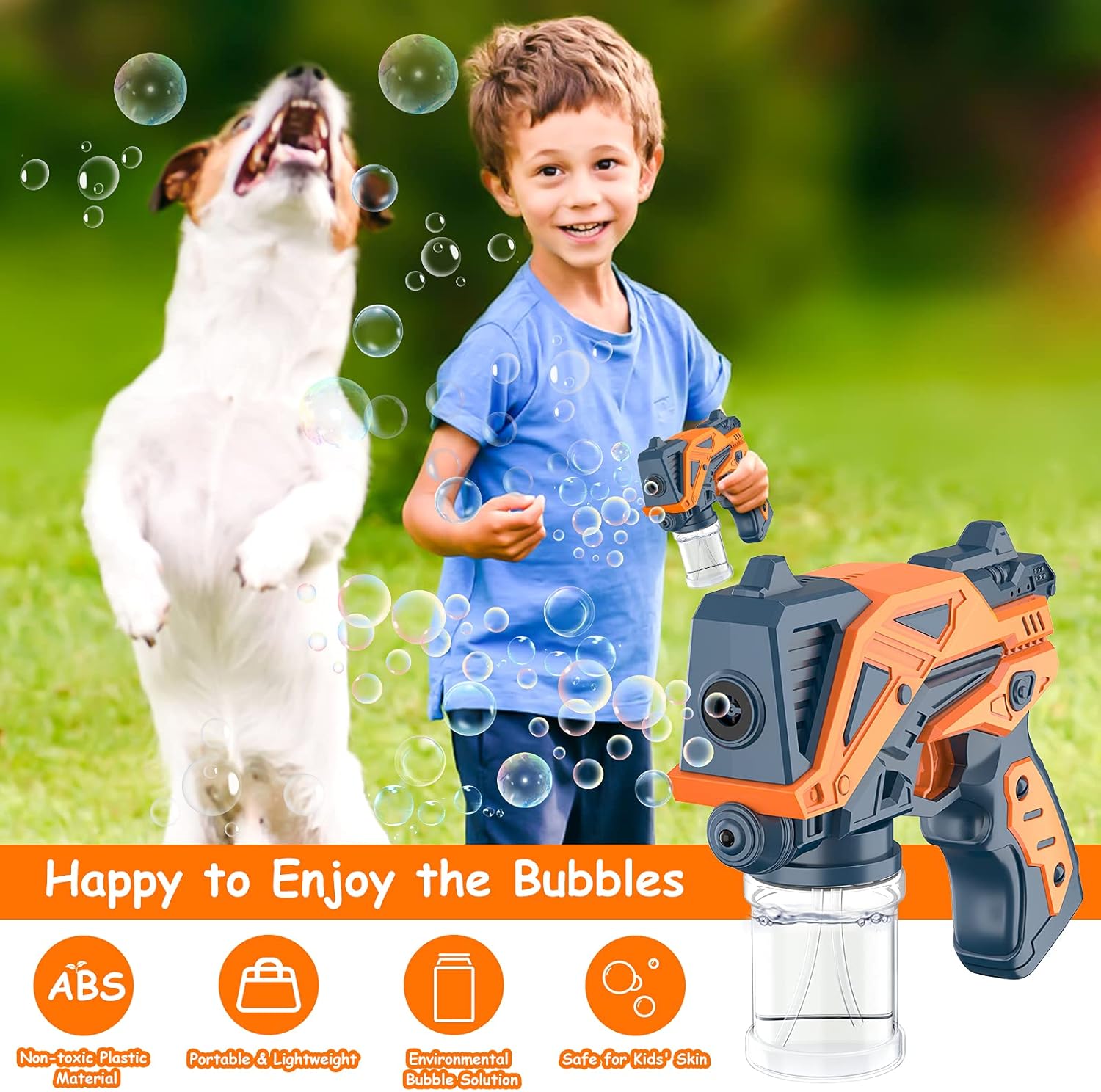 Electric Bubble Gun For Fru Soap Bubbles 376A - Green