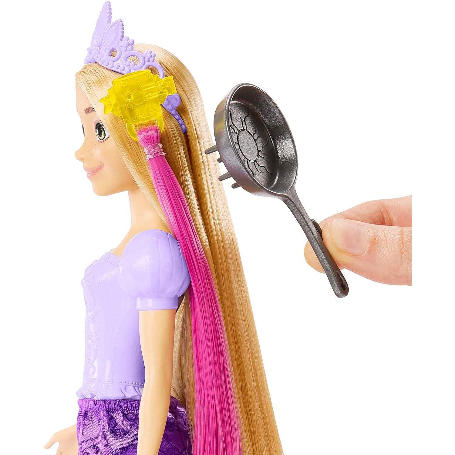 Mattel Disney Princess Rapunzel Fashion Doll with Long Fairy-Tale Hair, 2 Color-Change Hair Extensions & 10 Hairstyling Pieces - BumbleToys - 5-7 Years, Boys, Disney Princess, Fashion Dolls & Accessories, Girls, Pre-Order