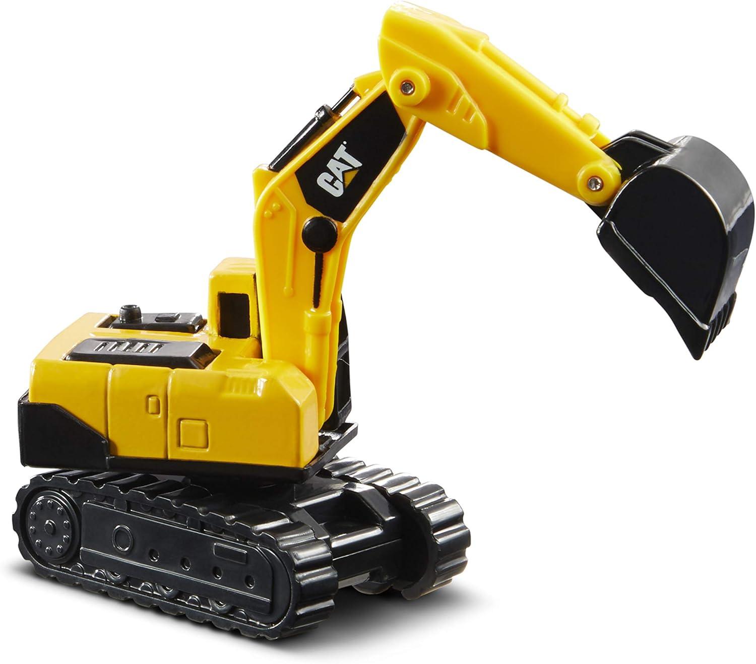 CAT Construction Toys Construction Die Cast Metal 3 Pack Vehicles - Steam Roller/Excavator/Wheel Loader for Ages 3+