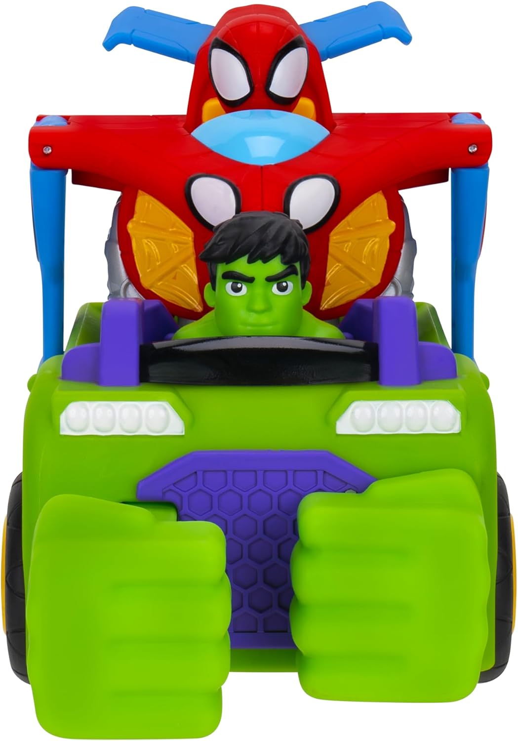 Jazwares - Spidey & His Amazing Friends Team Up - Hulk Smash Tank & Spidey Glider Jet