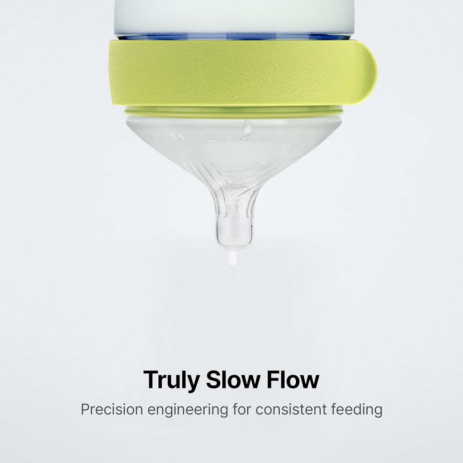 Comotomo Silicone Baby Bottle Gen 2 – 2026 Release (5oz) – True Slow-Flow Nipple for Newborn Feeding (0-3 Months) with Dual Anti Colic Vents for Breast to Bottle Transition, Green