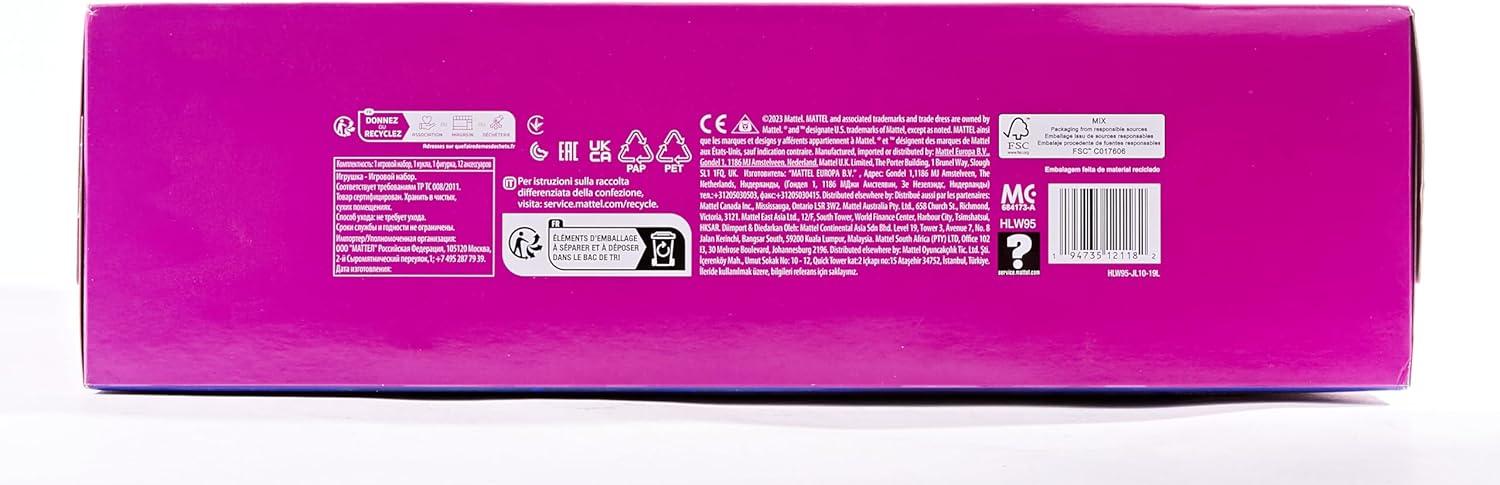 Mattel Disney Princess The Little Mermaid Toys, Ariel Doll House Stackable Castle with Land & Sea Levels, Small Doll, 1 Friend, 12 Pieces, Pool