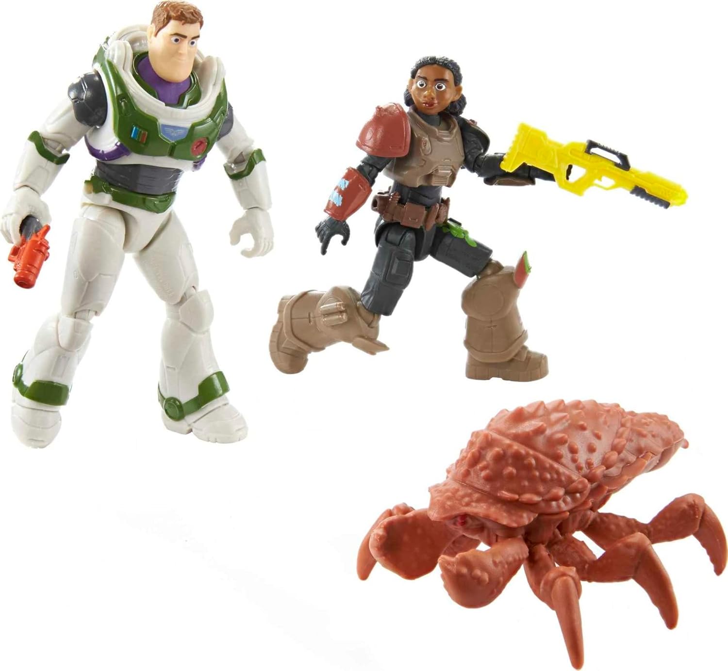Mattel Disney and Pixar Lightyear Toy Figures & Accessories, Space Ranger Defense Set with Izzy & Buzz Lightyear Action Figures, Bug & 2 Weapons