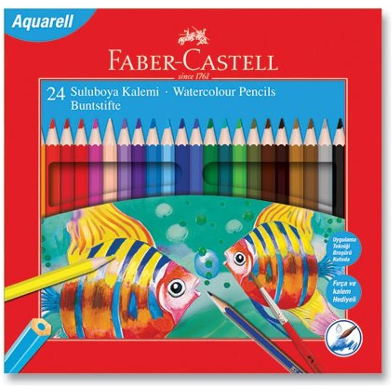 Faber-Castell Aquarel Colouring Pencil, 24 Colours