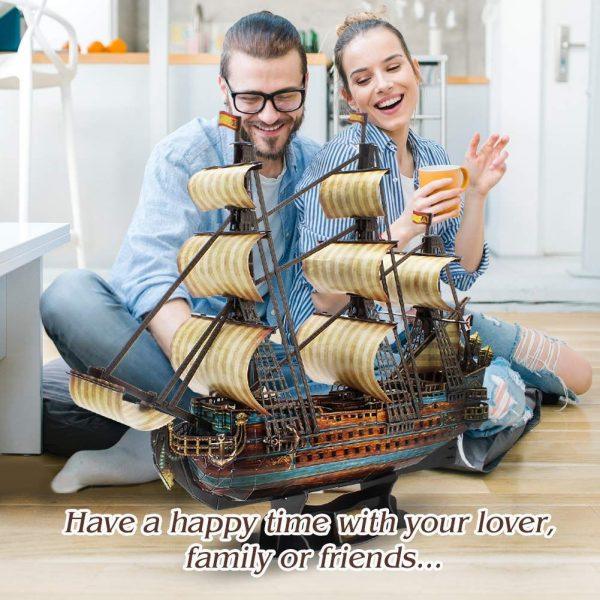 Cubicfun San Felipe 3D Puzzle Spanish Aramada 1690, 248 Pcs