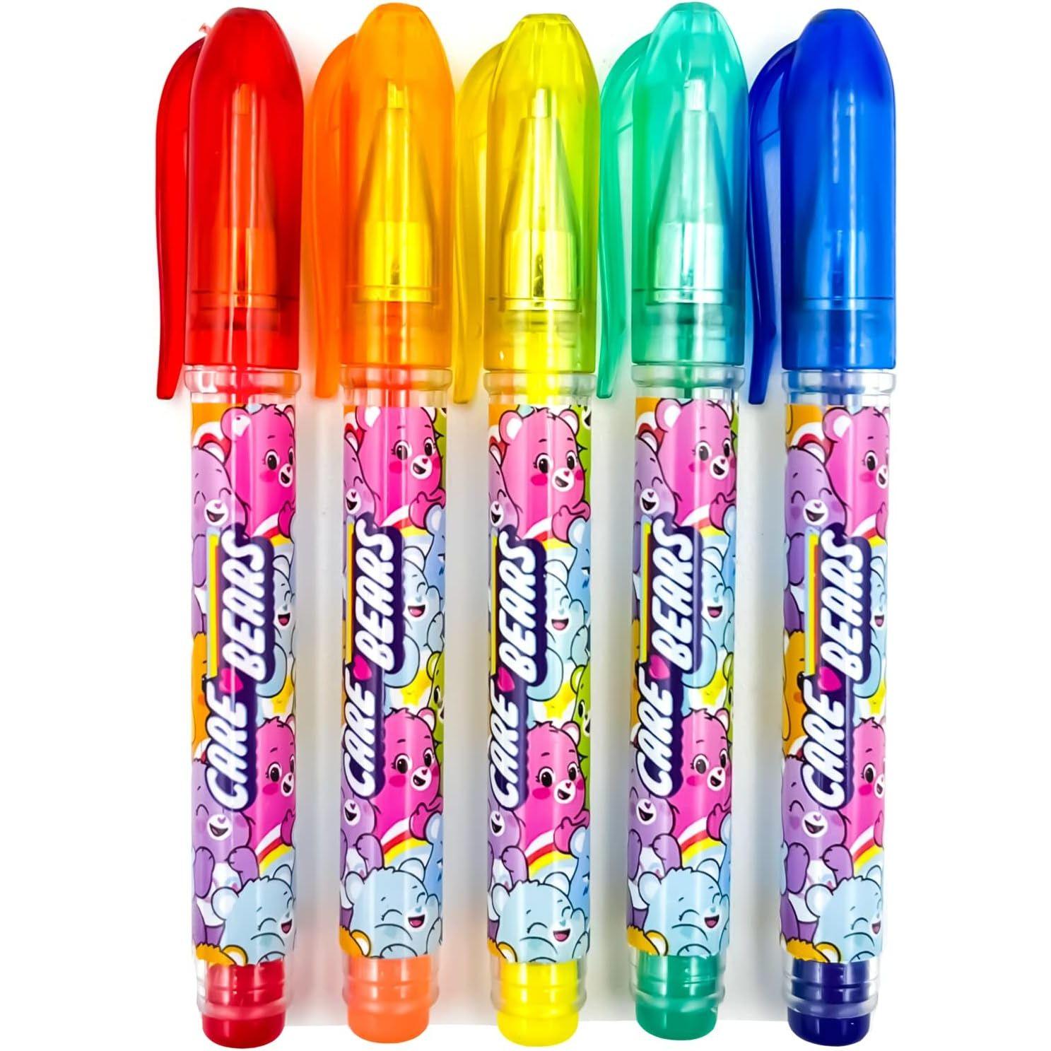 Scenticorns Care Bears Mini Fun Kit - Fruity Scented Sheets, Super Tip Markers - Take Care Bears on The go for Travel and Creative Play for Kids Playtime