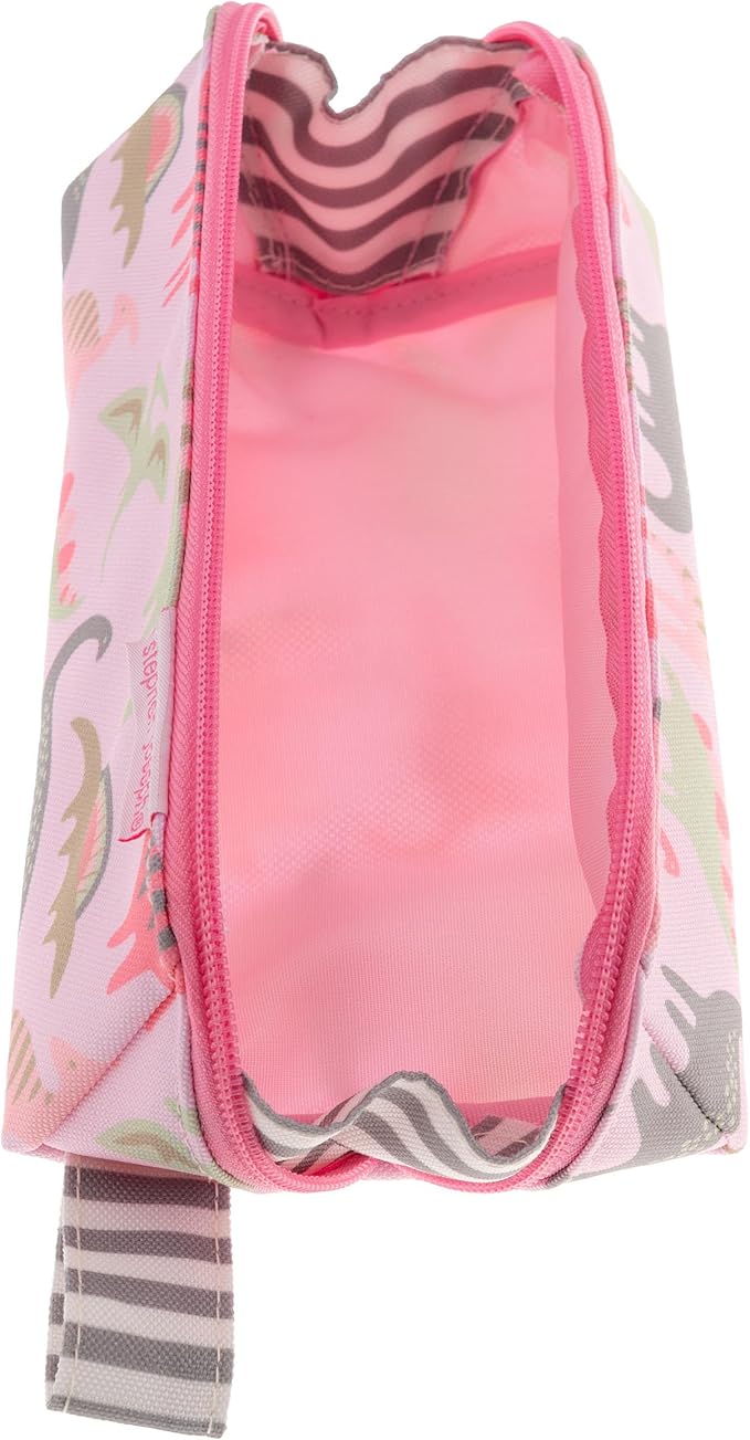 Stephen Joseph All Over Printed Pencil Pouch - Pink Dino