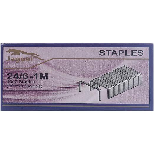 Jaguar staples no. 24/6-1m 1000 staples (20x50) - silver,  1 BOX