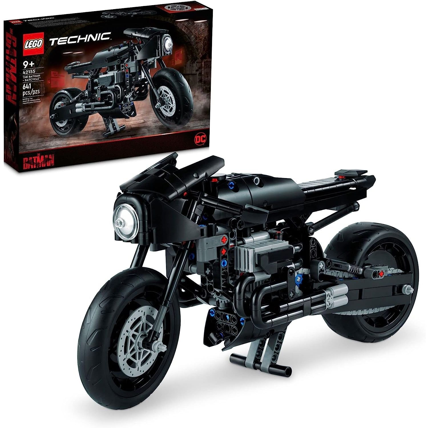 LEGO 42155 Technic The Batman - BATCYCLE Set ، لعبة دراجة نارية قابلة للجمع ، مجموعة بناء نموذج مقياس