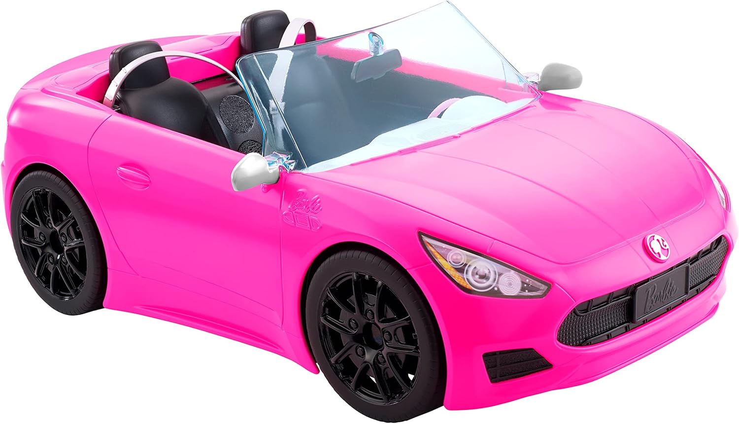 Barbie Pink Convertible Vehicle Toy With Rolling Wheels