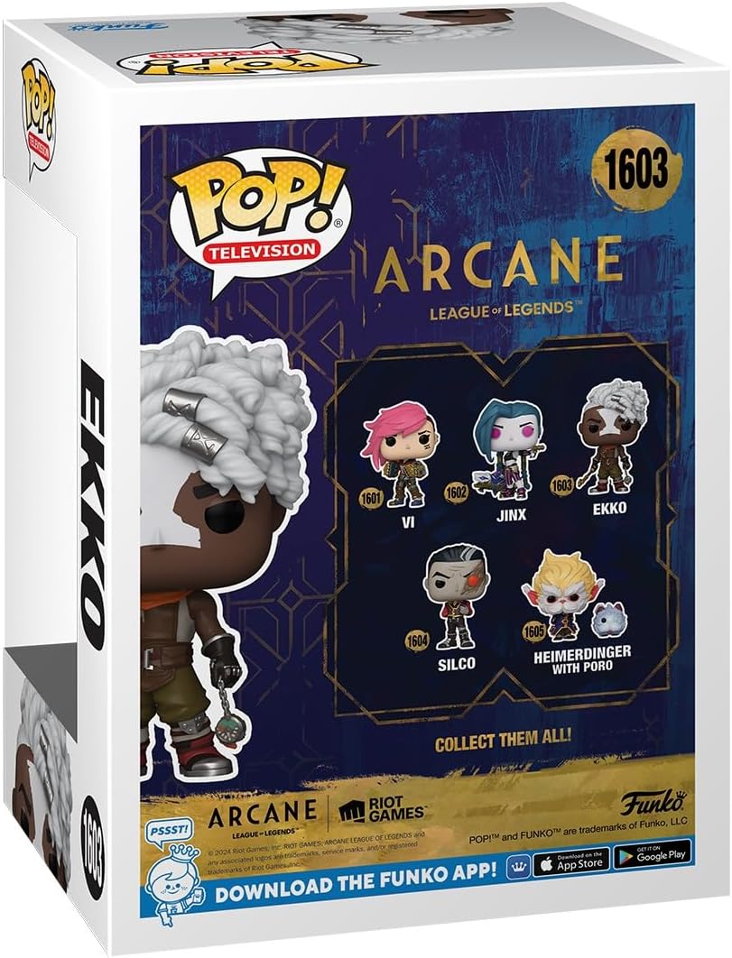 Funko Pop! box for 'Arcane' featuring characters from League of Legends