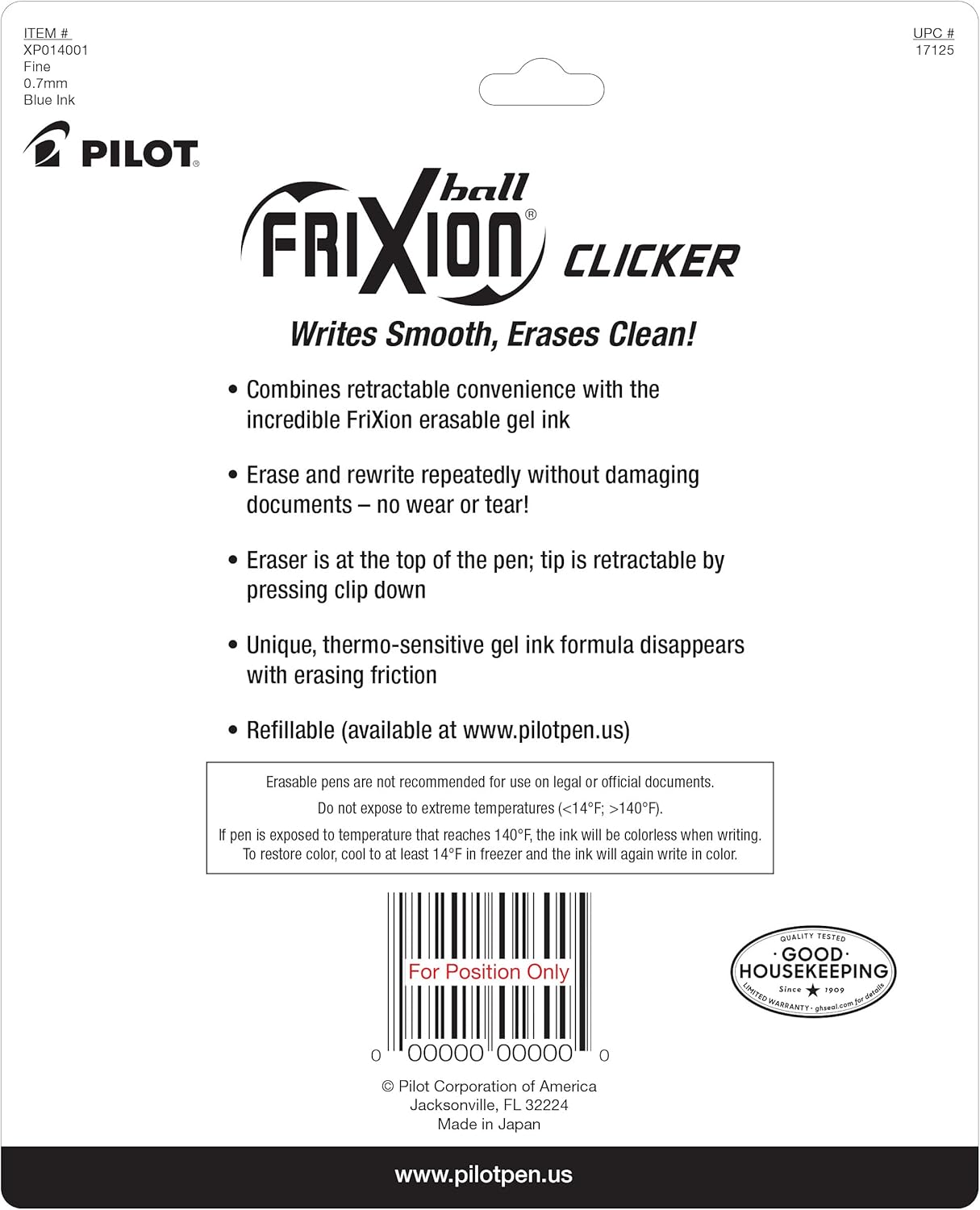 أقلام Pilot Frixion القابلة للمسح - عبوة من 6 أقلام حبر زرقاء + 4 عبوات إضافية - أقلام Frixion Clicker القابلة للمسح - قلم حبر جل قابل للسحب - رأس رفيع 0.7 مم يستخدم لـ Rocketbook وNotebook