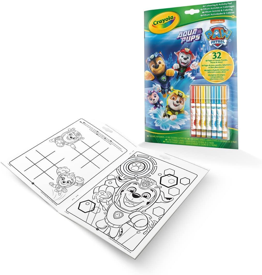 Crayola Paw Patrol Aqua Pups Color Wonder Coloring Pages & 7 Markers