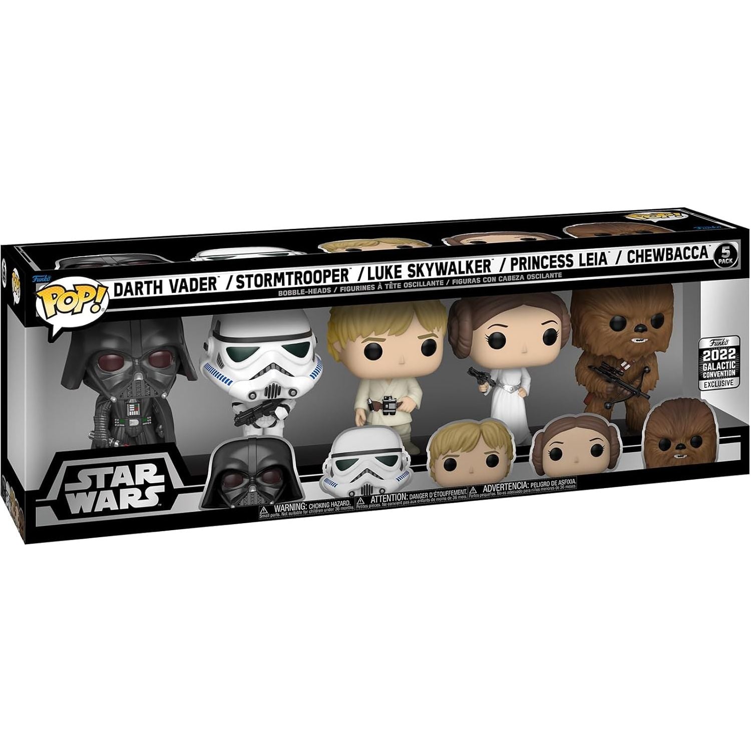 Funko Pop! Vinyl: Star Wars - Darth Vader, Stormtrooper, Luke Skywalker, Princess Leia and Chewbacca - 5 Pack