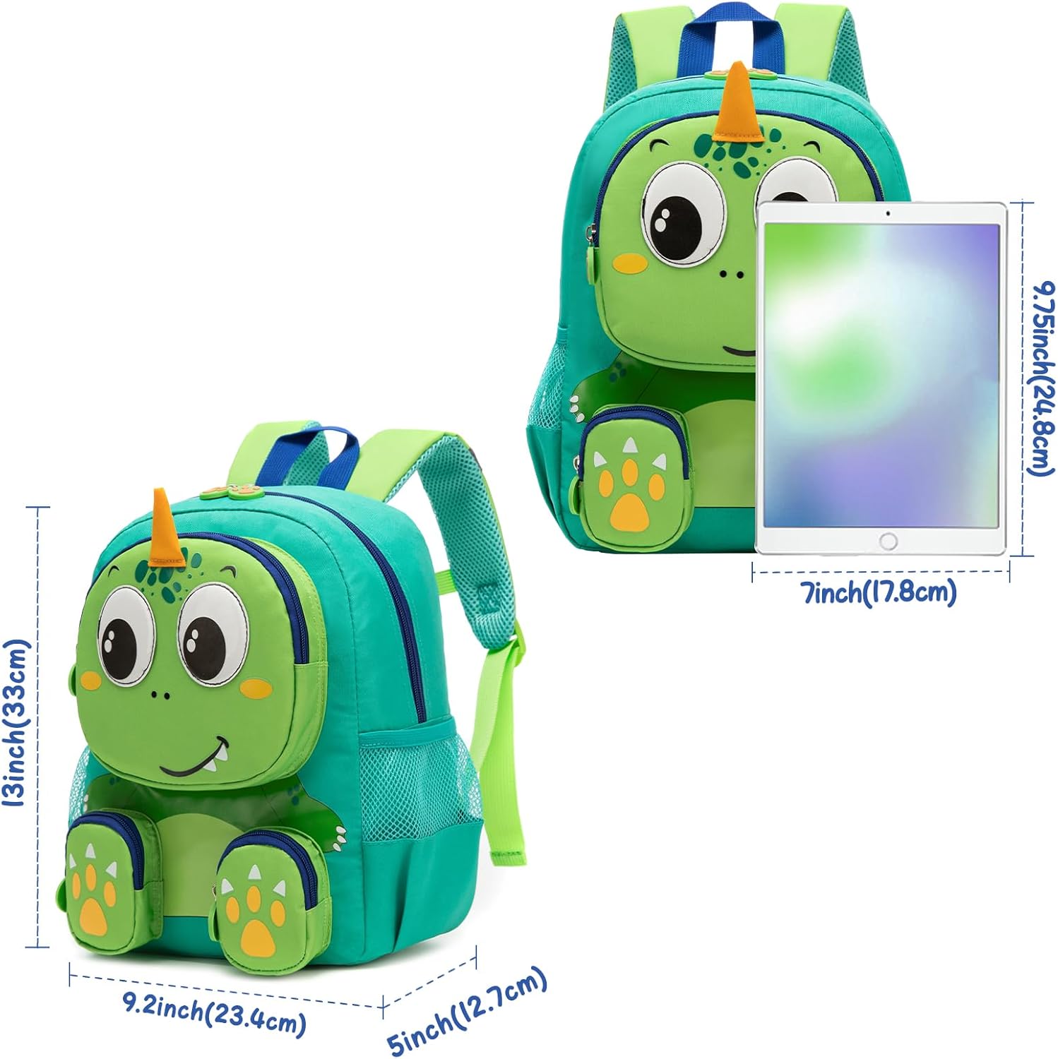 Toddler Backpack for Boys and Girls, Dinosaur Preschool Kindergarten Backpack boy, Waterproof School BookBag for kids Age 2-5