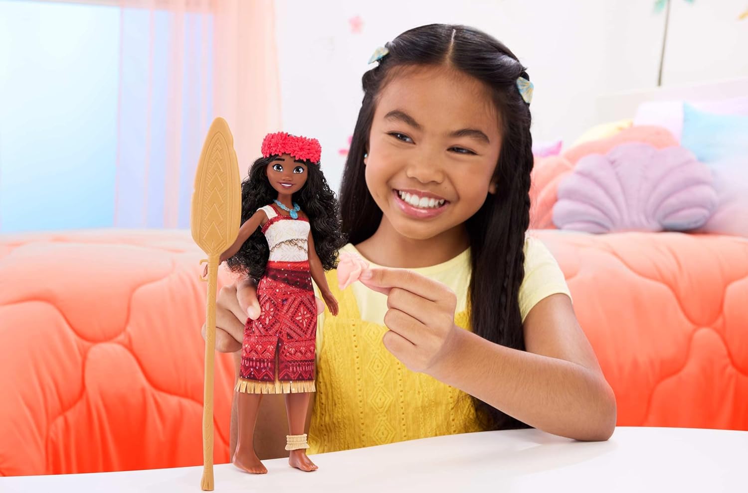 Mattel Disney Moana 2 Singing Adventure Moana Doll with Signature Outfit & Accessories, Sings “We’re Back” in English