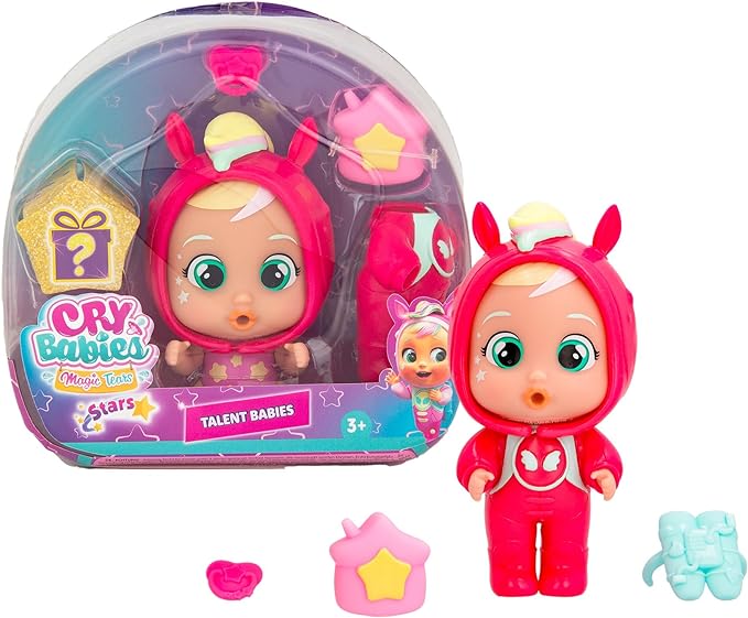 Cry Babies Magic Tears Talent Babies, Hannah - 6+ Surprises, Accessories, Great Gift for Kids Ages 3+