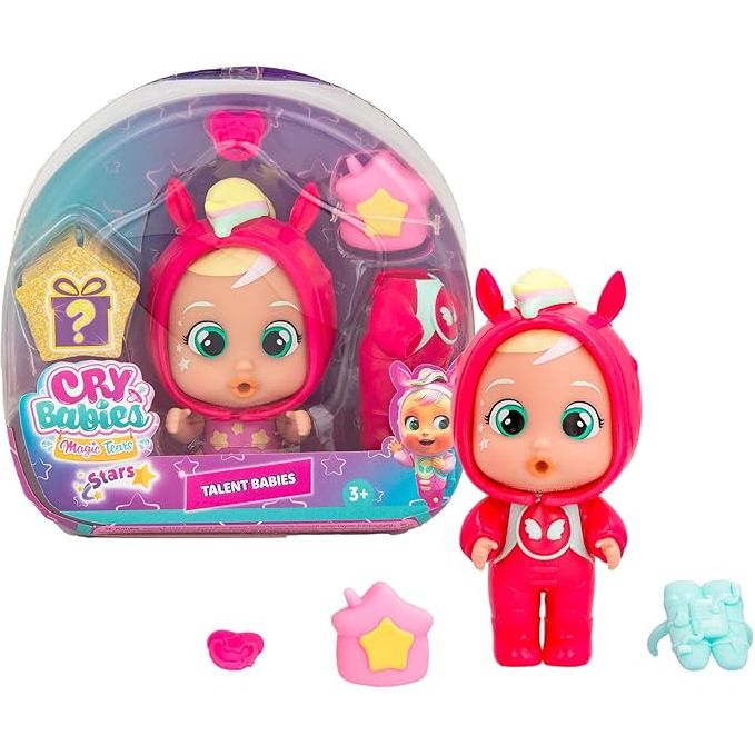 Cry Babies Magic Tears Talent Babies, Hannah - 6+ Surprises, Accessories, Great Gift for Kids Ages 3+