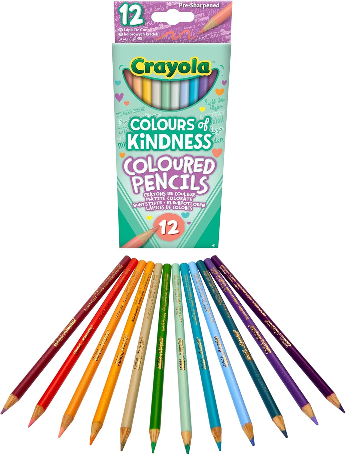 أقلام الرصاص من مجموعة ألوان اللطف من CRAYOLA - ألوان متنوعة (عبوة من 12 قطعة)