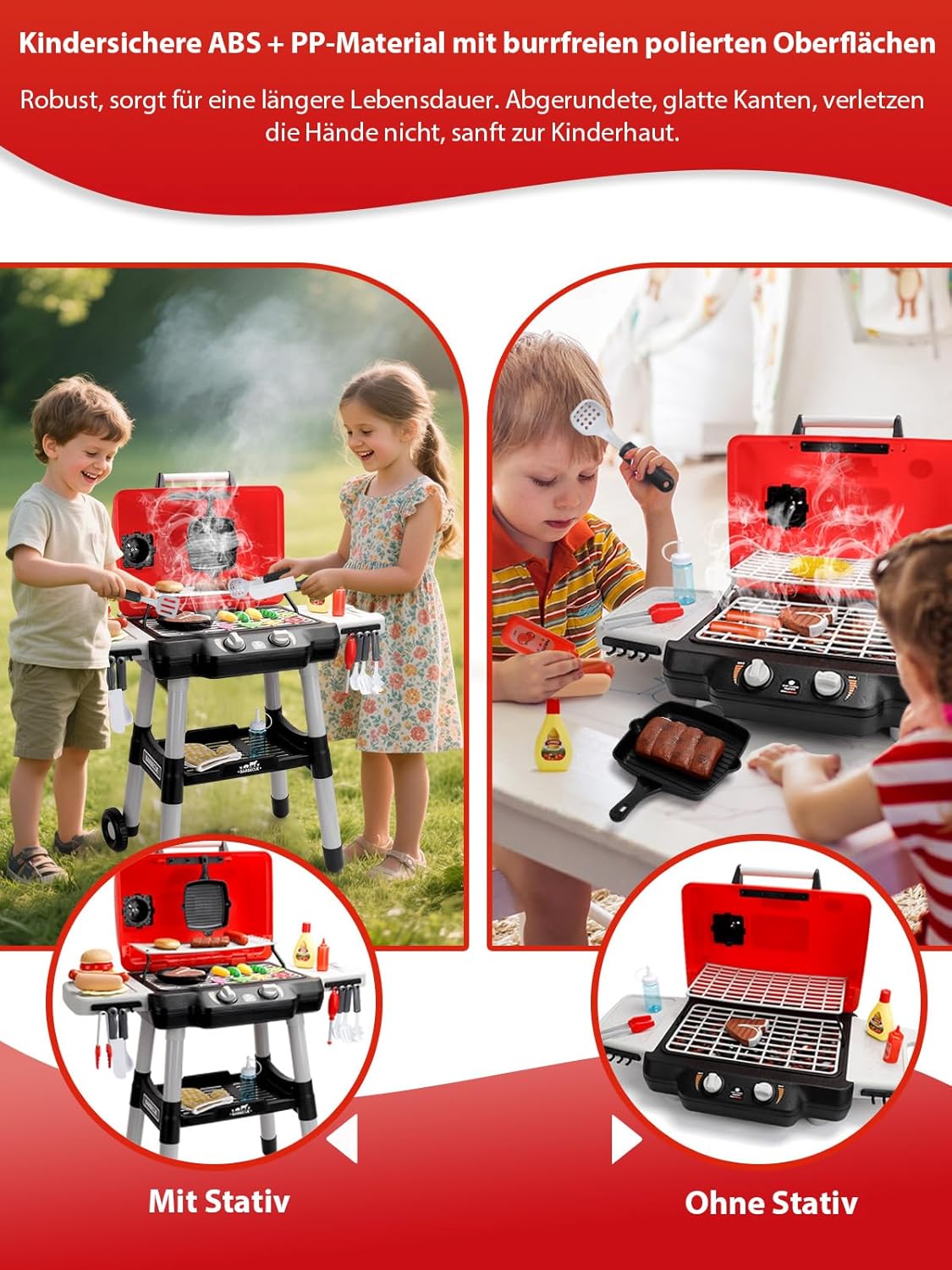 Little Chef Home Barbecue Play Series – 31pcs Portable BBQ Grill Toy