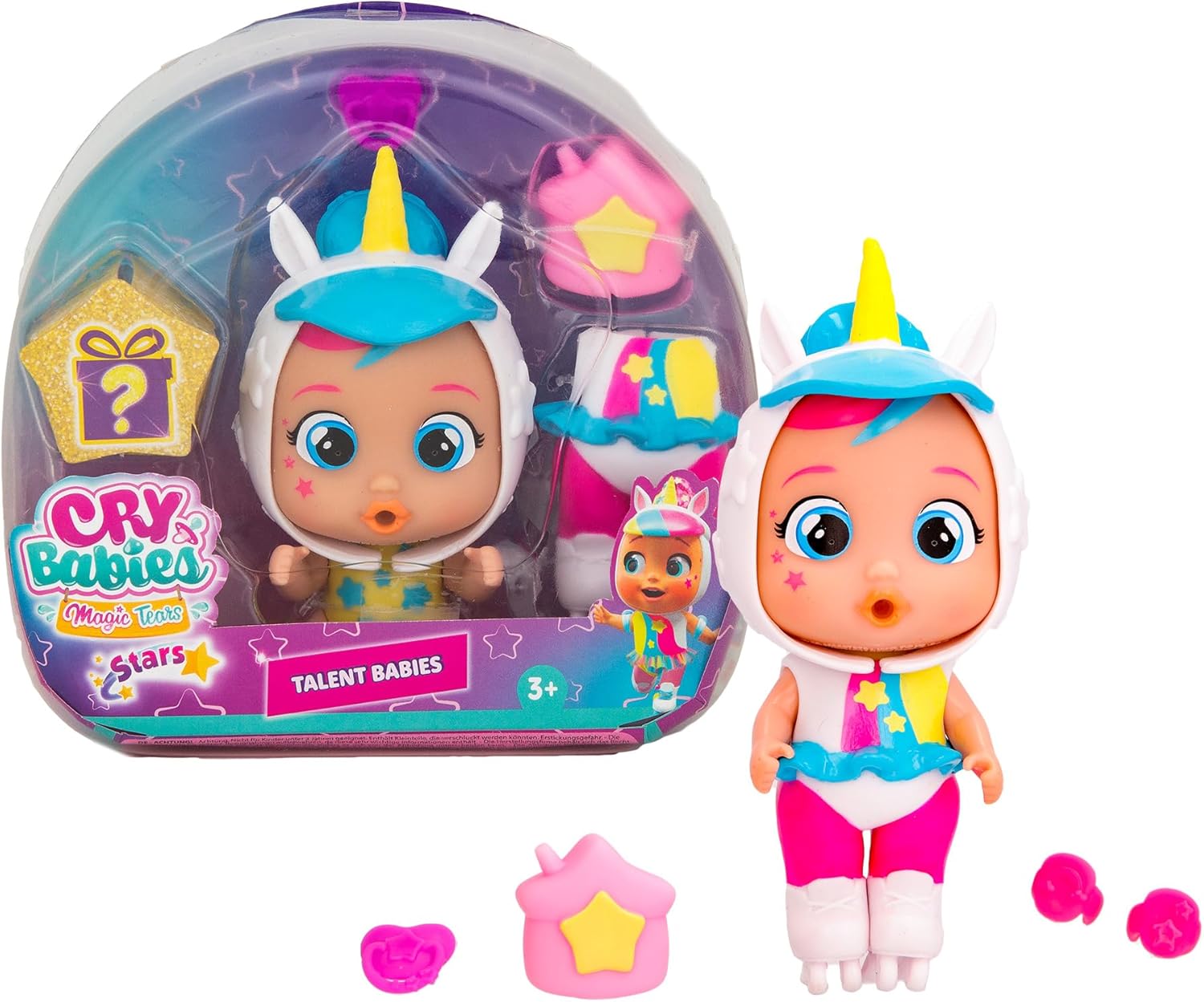 مجموعة Cry Babies Magic Tears Talent Babies، Dreamy - 6+ مفاجآت، إكسسوارات، هدية رائعة للأطفال من سن 3 سنوات فما فوق 