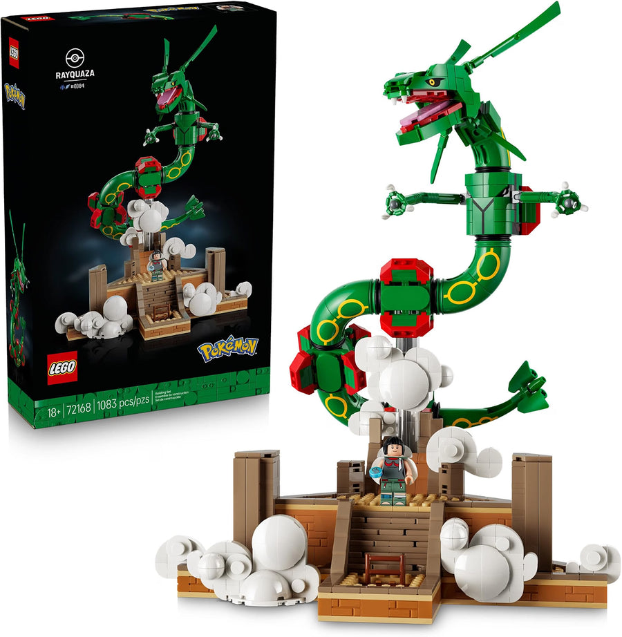 LEGO Pokémon Rayquaza Collectible Building Set for Adults, Ages 18+, Posable Pokémon Model Kit for Display, Bedroom, Desk or Book Shelf Decor 72168