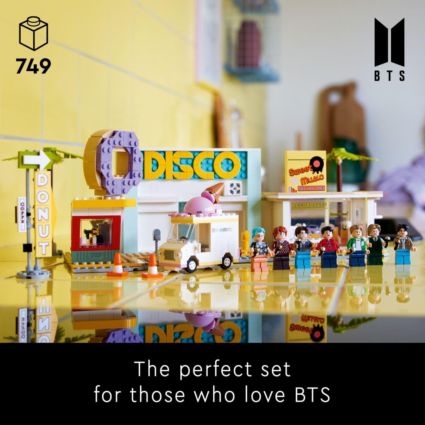 LEGO Ideas BTS Dynamite 21339 Model Kit for Adults, Gift Idea for BTS Fun with 7 Minifigures of The Famous K-pop Band, Features RM, Jin, SUGA, j-Hope, Jimin, V and Jung Kook