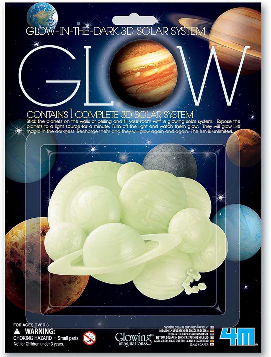 3D Glow Solar System - Glow-in-The-Dark Complete Solar System