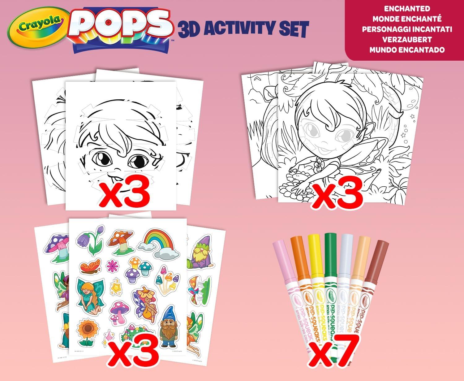 Crayola Pops 3D Enchanted Art Set with 7 Markers – BumbleToys