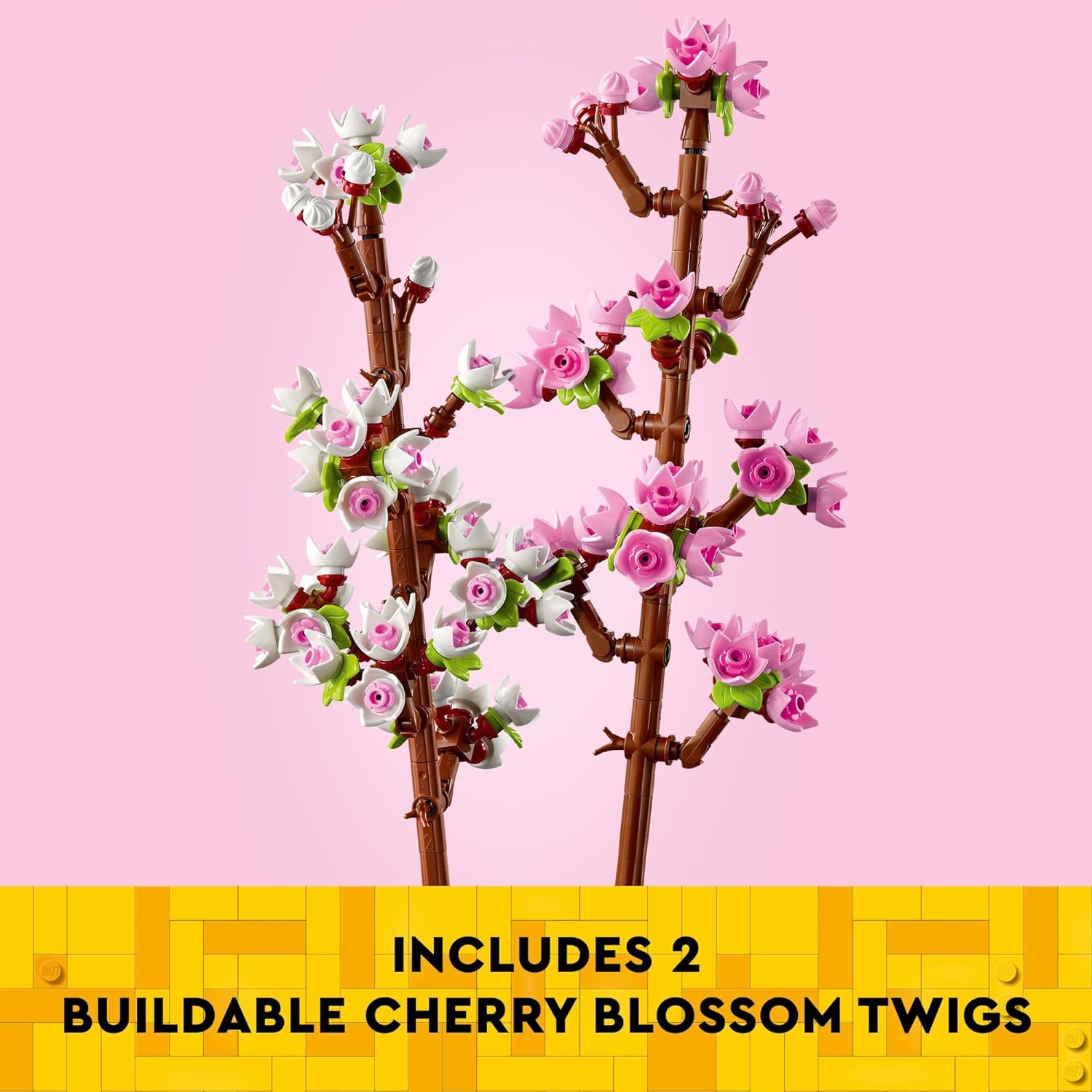 LEGO 40725 Cherry Blossoms Gift for Valentine's Day, Buildable Floral Display for Creative Kids, White and Pink Cherry Blossom.