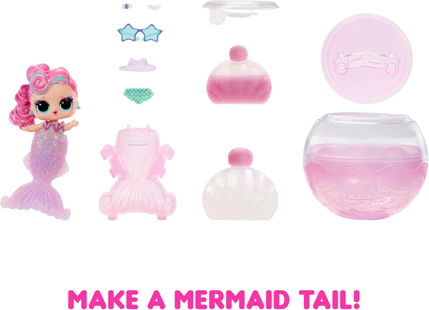 LOL Surprise Tots Just Add Water 3-Pack with 3 Make-Your-Own Fantasy Dolls and 25+ Surprises to UNbox Including Mermaid, Fairy, and Unicorn Dolls and Magical Crafts