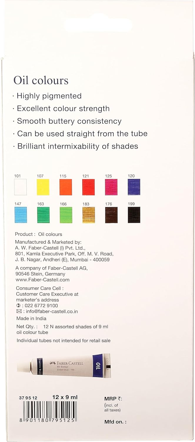 فابر كاستل 12 لون زيتي، متعدد، 9 مل