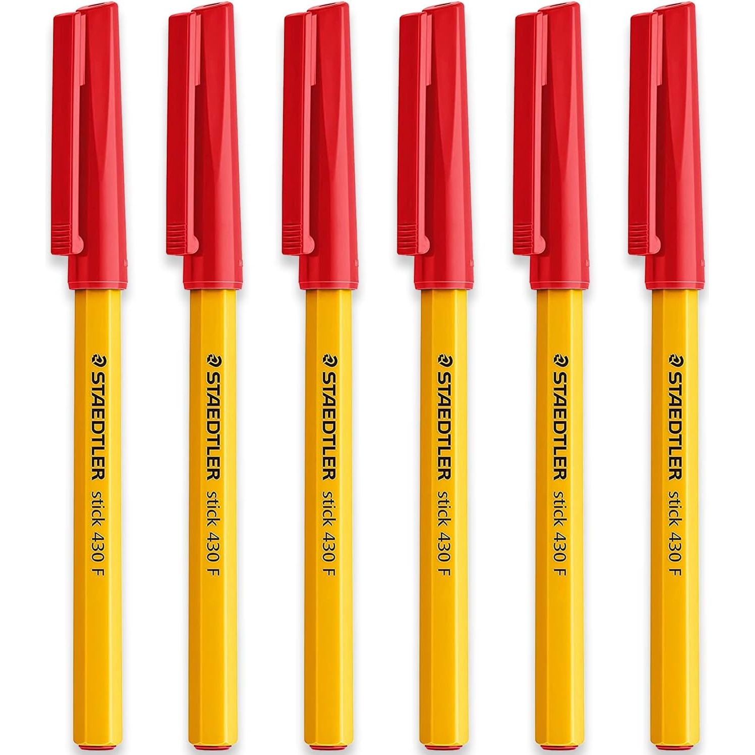 STAEDTLER Medium Stick 430 F-2 Ballpoint Pen Fine, Red