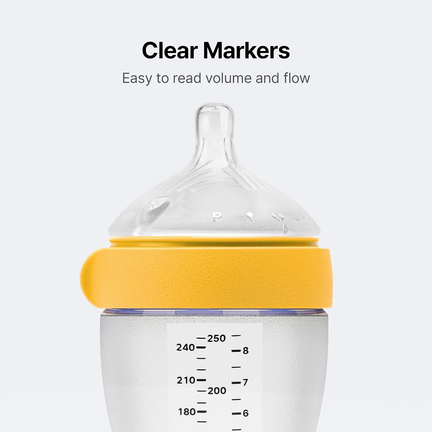 Comotomo Silicone Baby Bottle Gen 2 – 2026 Release (8oz) – Soft, Wide-Neck Bottle for Comfortable Feeding with Dual Anti Colic Vents (Includes Medium Flow Nipples), Yellow