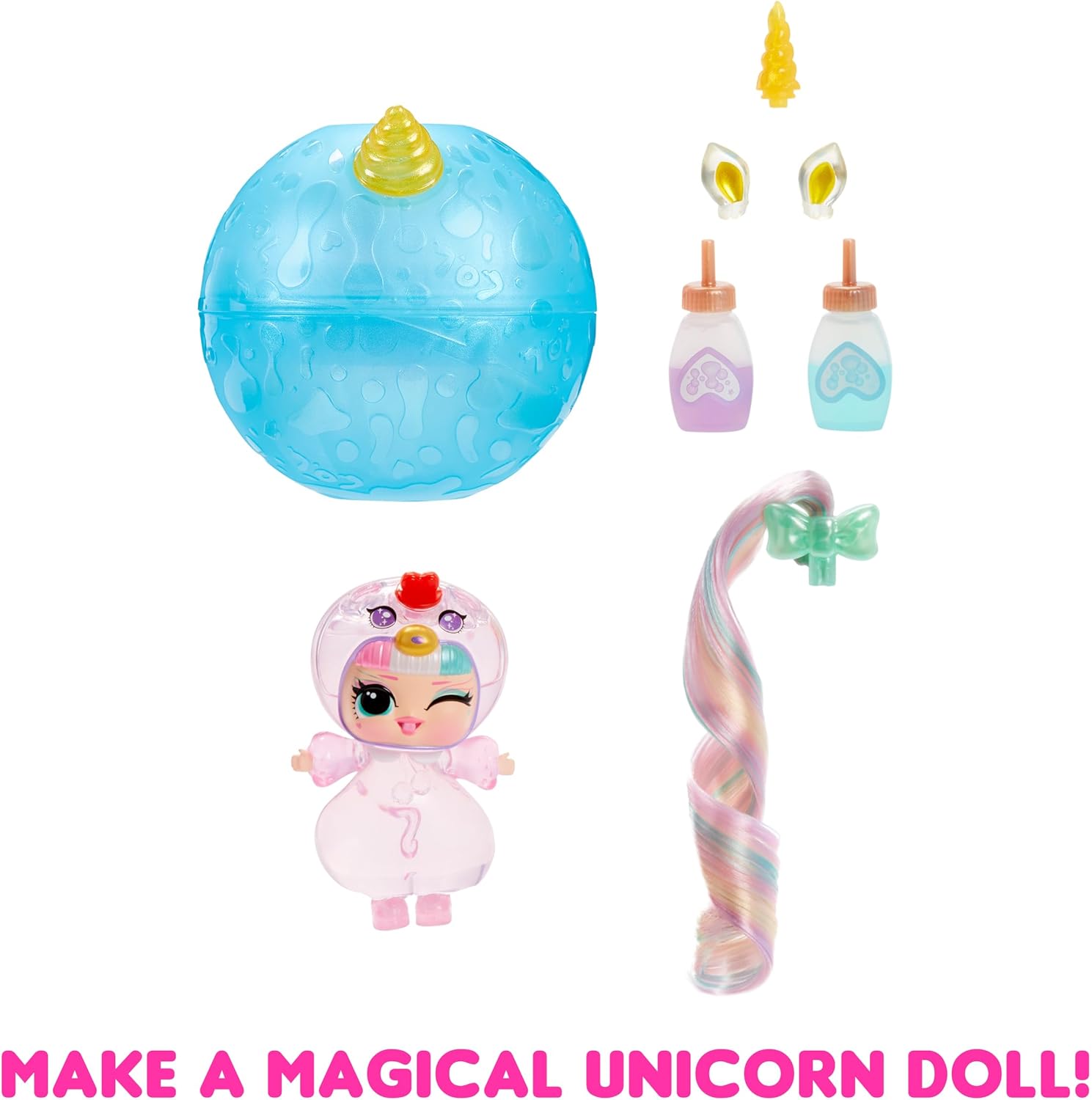 LOL Surprise Tots Just Add Water 3-Pack with 3 Make-Your-Own Fantasy Dolls and 25+ Surprises to UNbox Including Mermaid, Fairy, and Unicorn Dolls and Magical Crafts