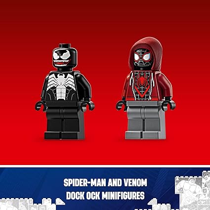 LEGO Marvel 76276 Venom Mech Armor vs. Miles Morales, Posable Action for Kids, Marvel Building Set with Minifigures, Travel Toy, Super Hero Battle Gift for Boys and Girls Aged 6 and Up