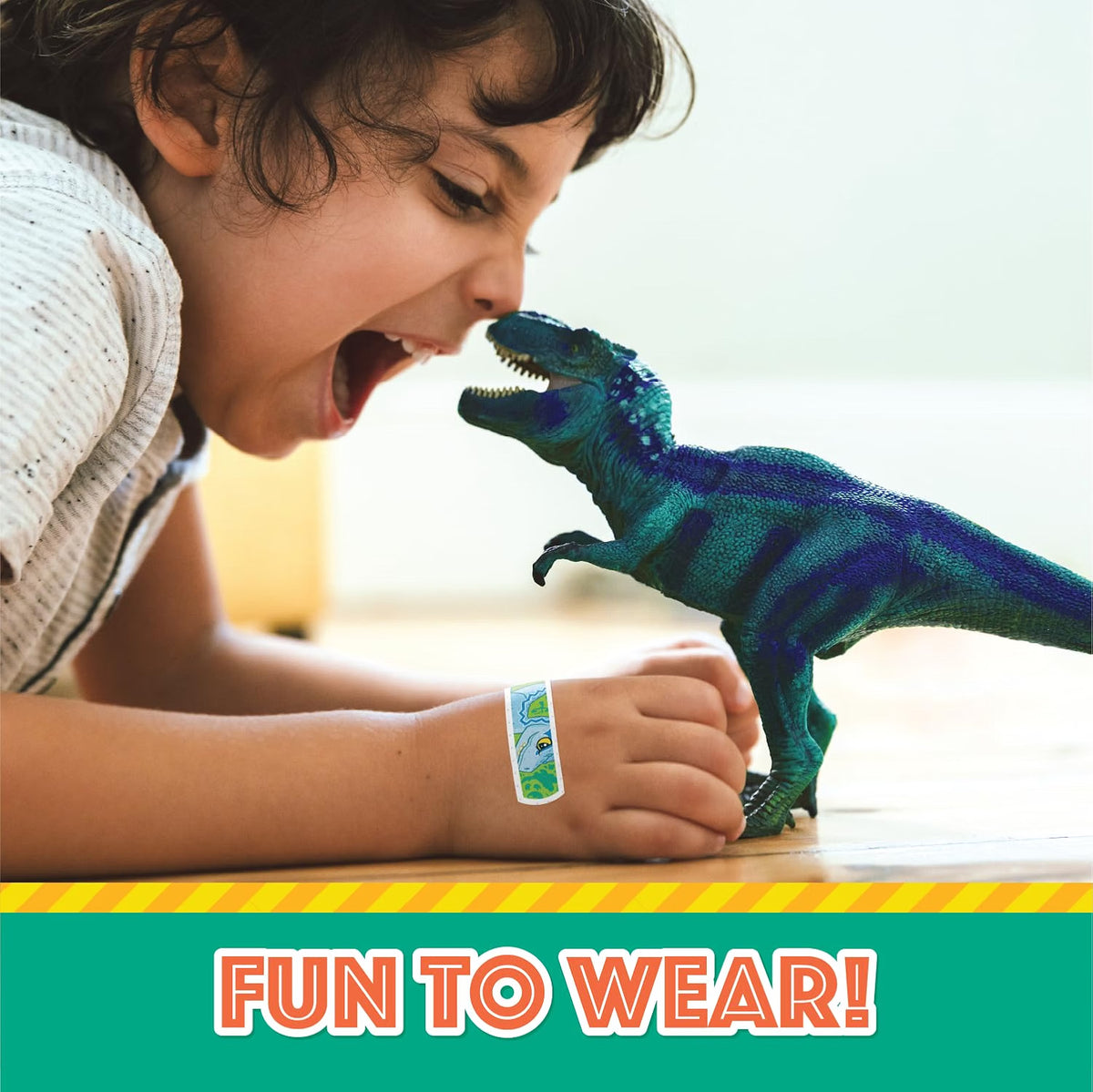 Care Band Jurassic World Dinosaur Kids Adhesive Bandages, 2 Assorted Sizes