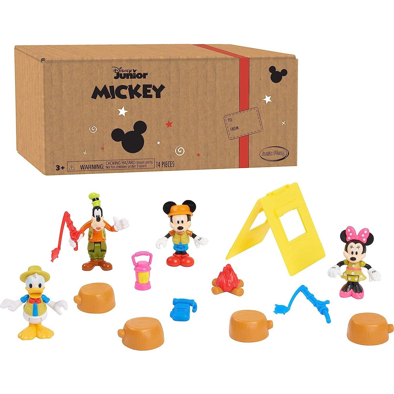 Disney Junior Mickey Mouse Funhouse 14 Piece Camping Figure Set